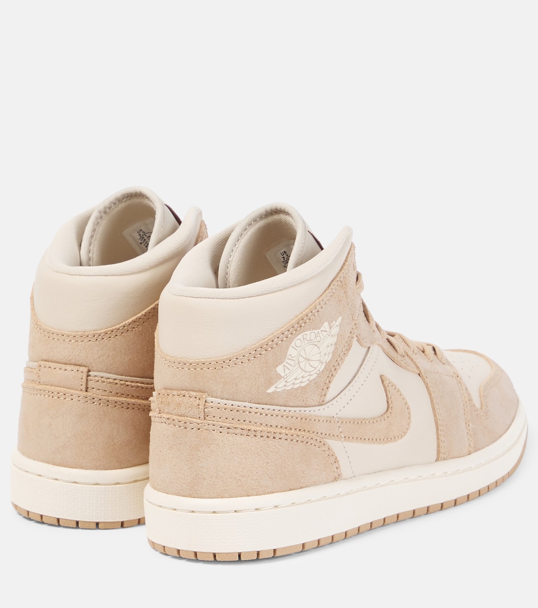 Air Jordan 1 Mid suede-trimmed leather sneakers | Nike