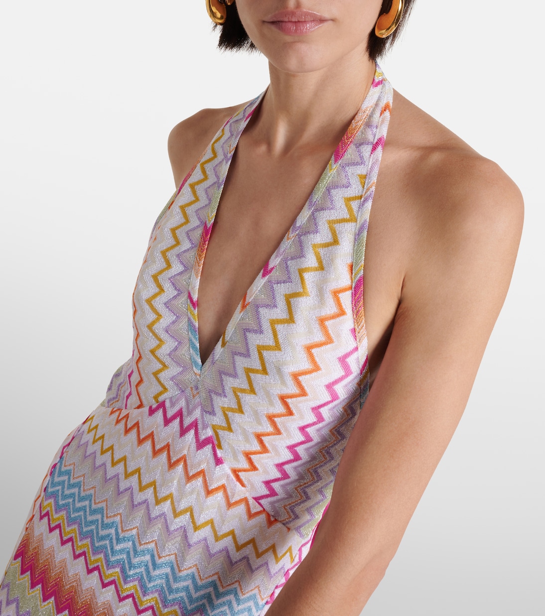 Abito lungo in lamé a zig-zag | Missoni