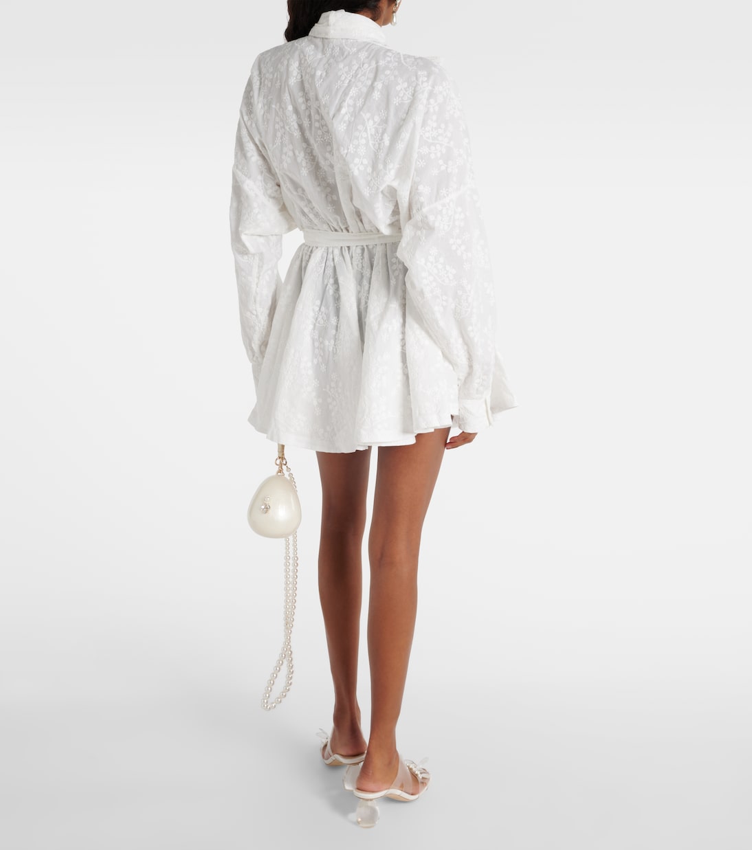 Robe brodée en coton | Norma Kamali