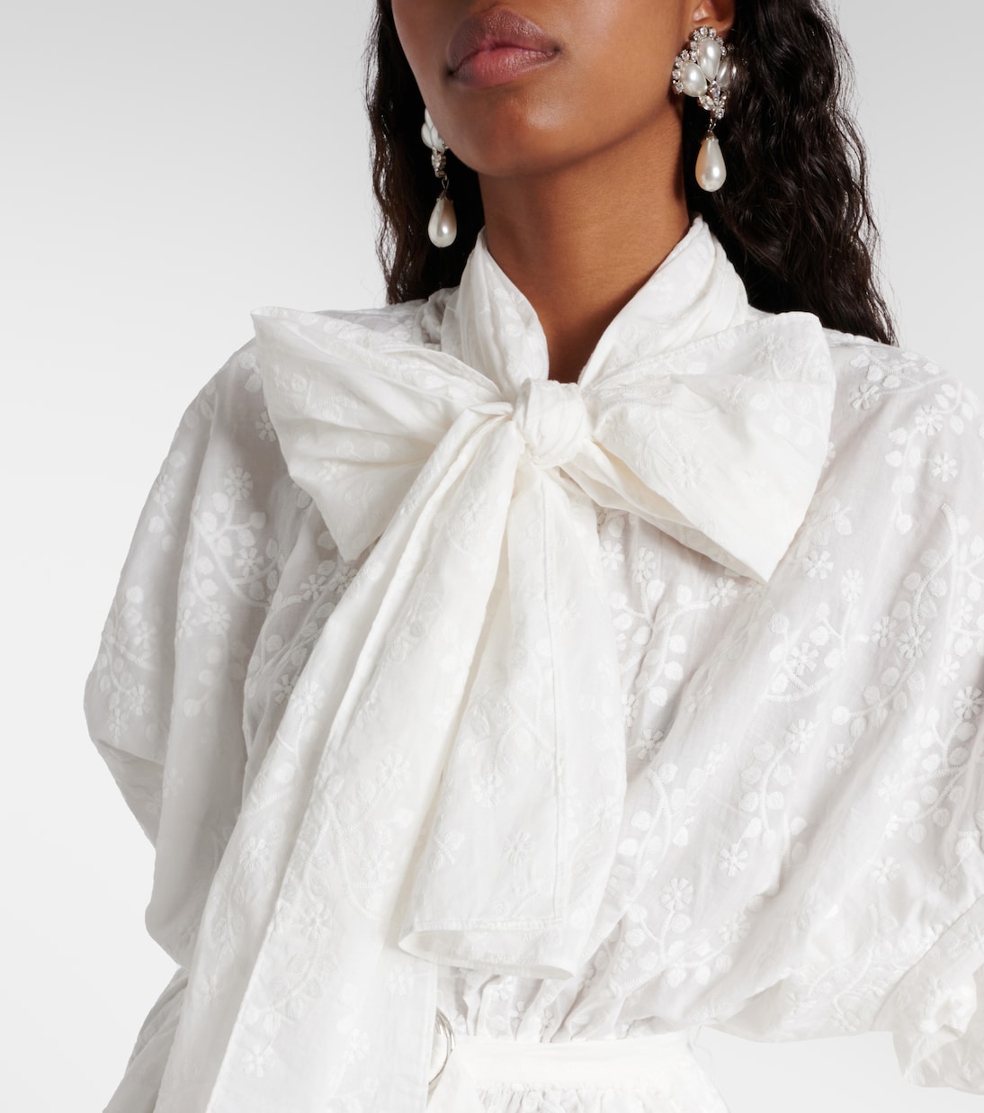 Robe brodée en coton | Norma Kamali