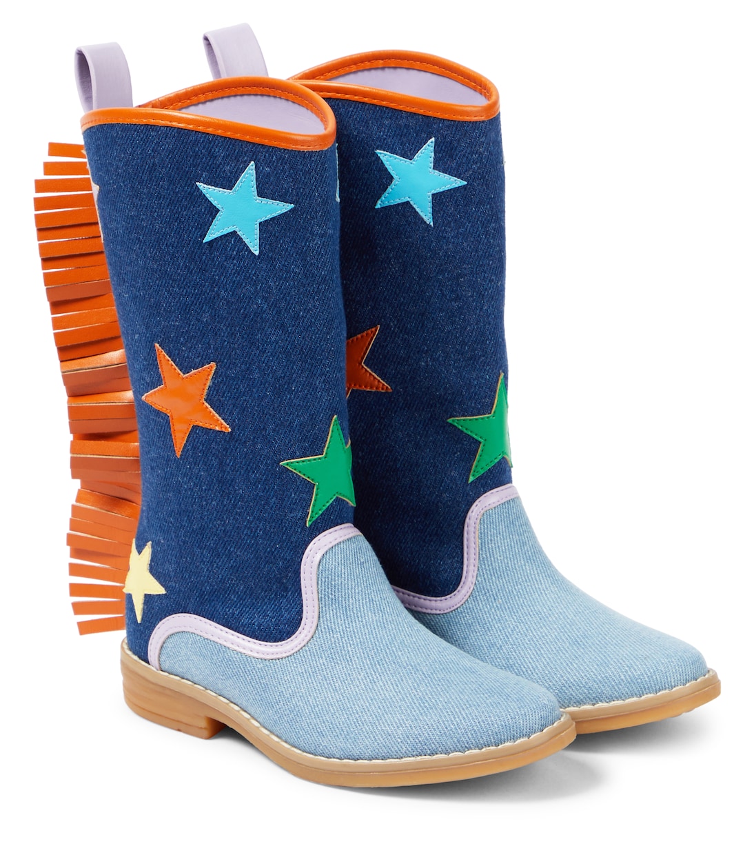 Stivali texani in denim e similpelle | Stella McCartney Kids