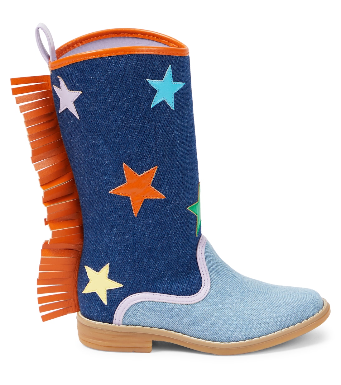 Stivali texani in denim e similpelle | Stella McCartney Kids