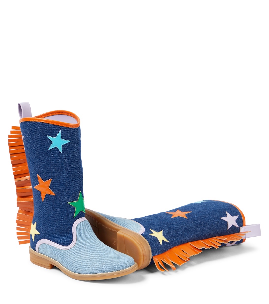 Stivali texani in denim e similpelle | Stella McCartney Kids