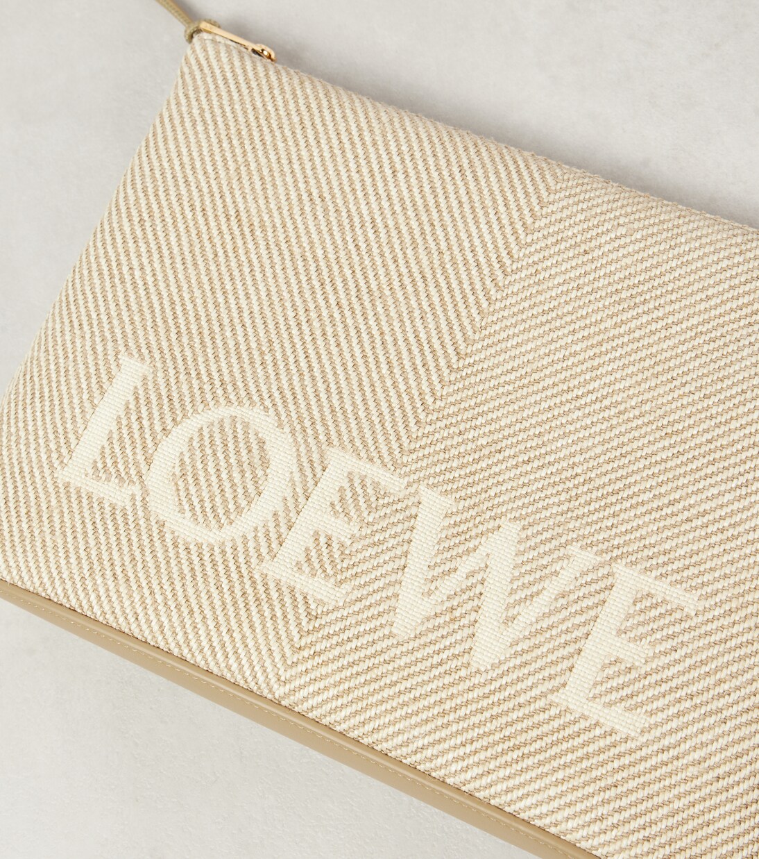 Borsellino LOEWE in jacquard con finiture in pelle, design rettangolare e stile giovane