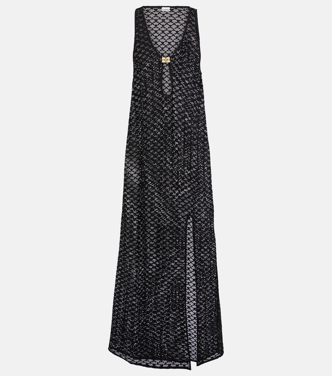 Maxikleid Keyhole aus Mesh | Ganni
