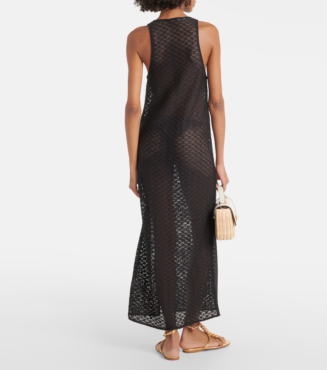 Maxikleid Keyhole aus Mesh | Ganni