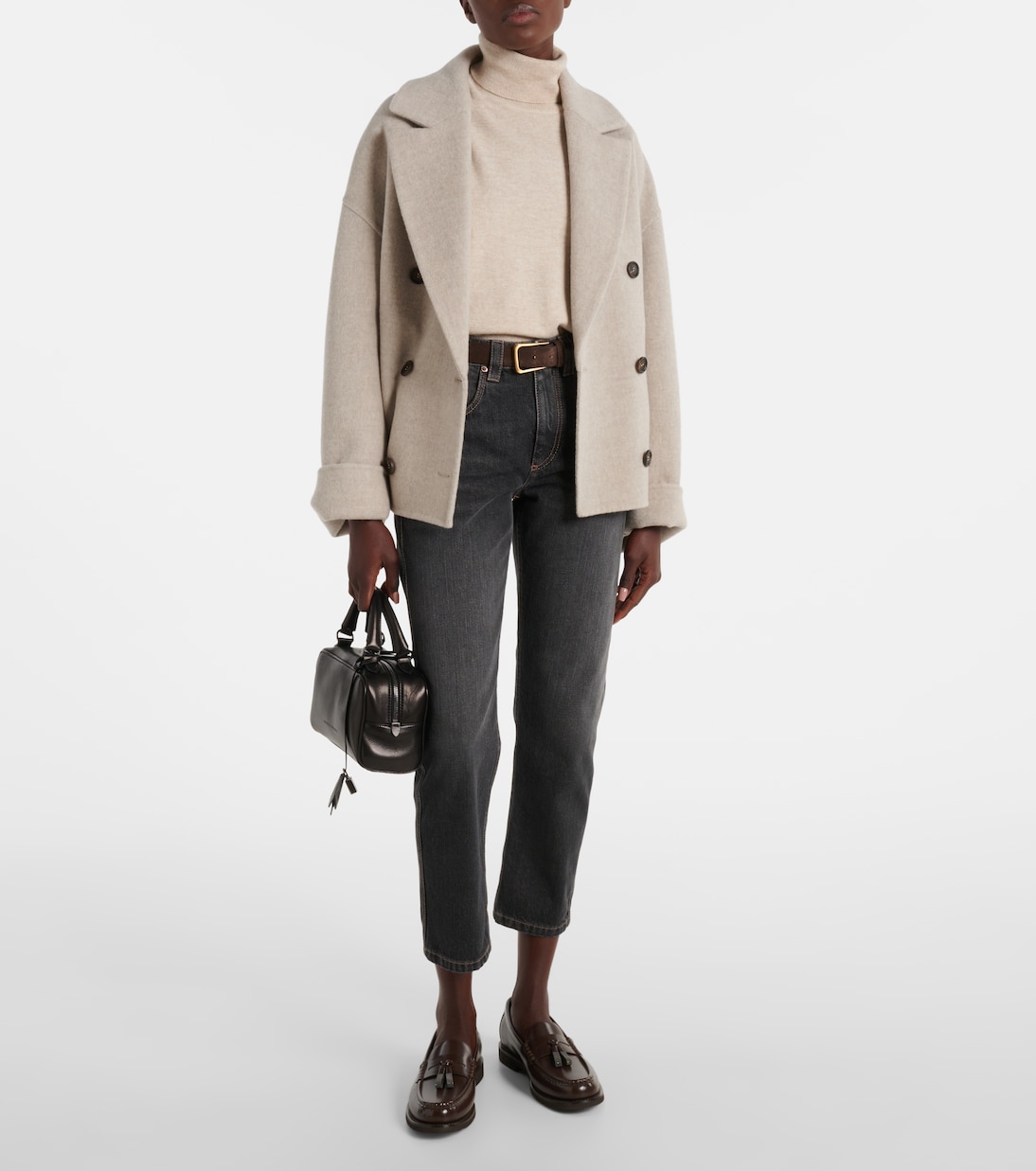 Jeans rectos con logo | Brunello Cucinelli