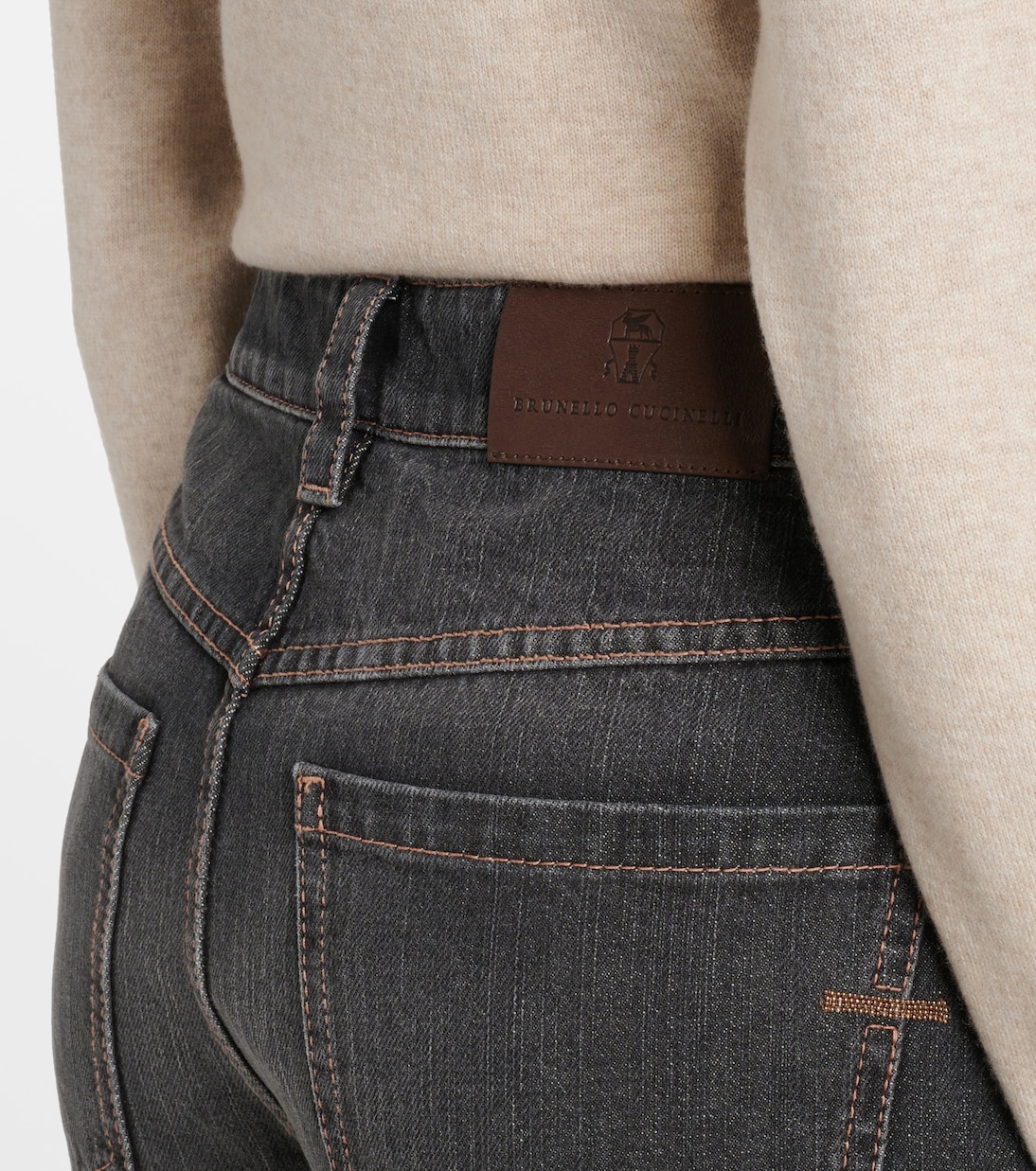 Jeans rectos con logo | Brunello Cucinelli