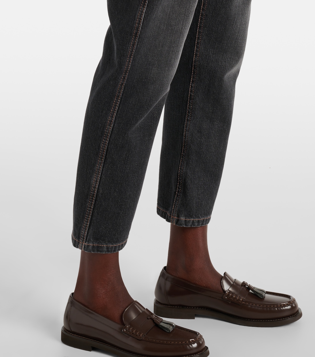 Jeans rectos con logo | Brunello Cucinelli