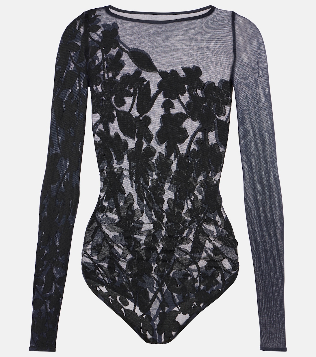 Graphic Flower sheer mesh bodysuit | Wolford