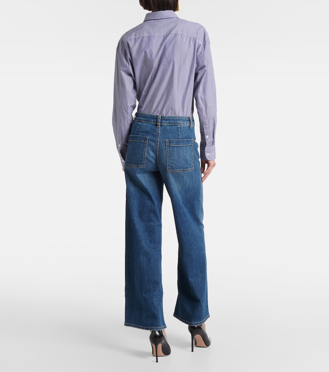 Jeans Megan a gamba larga e vita media | Nili Lotan