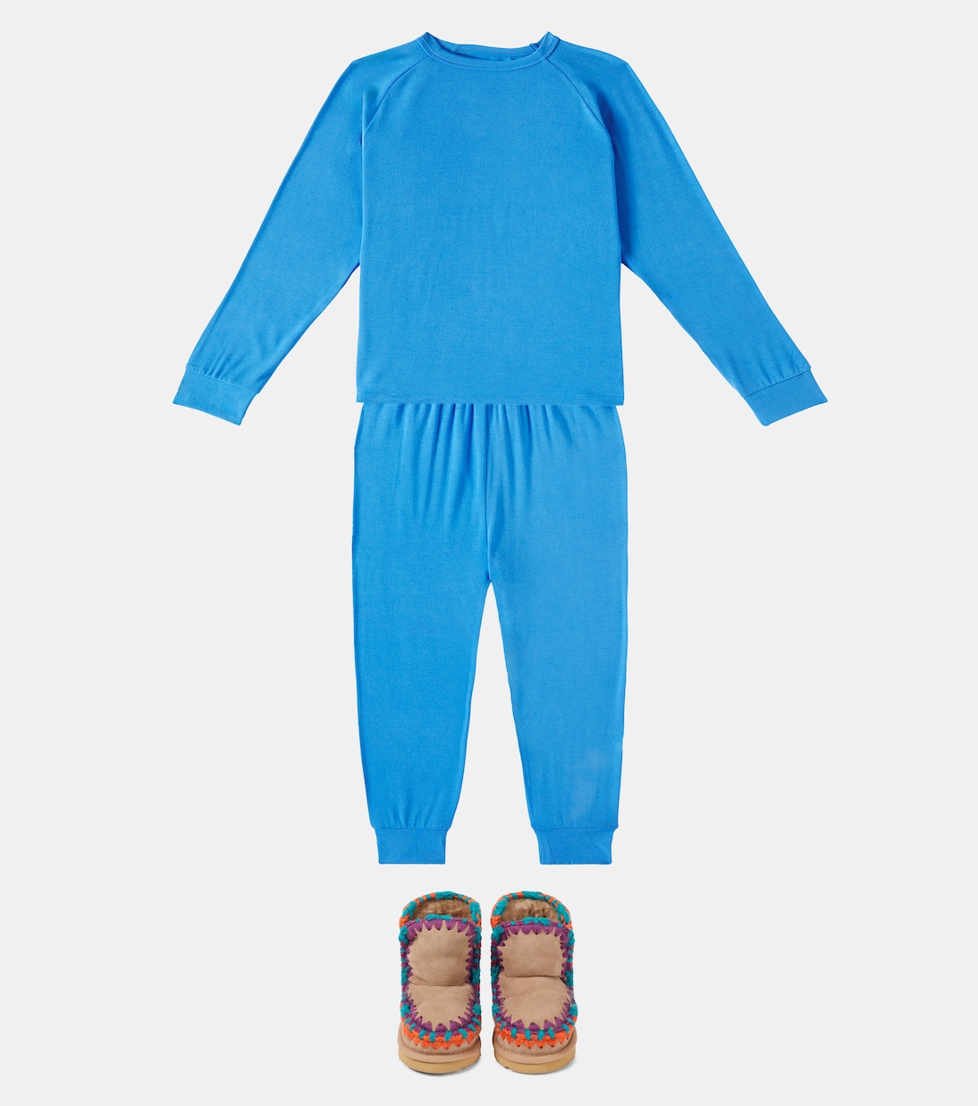 Stivaletti in suede con shearling | Mou Kids