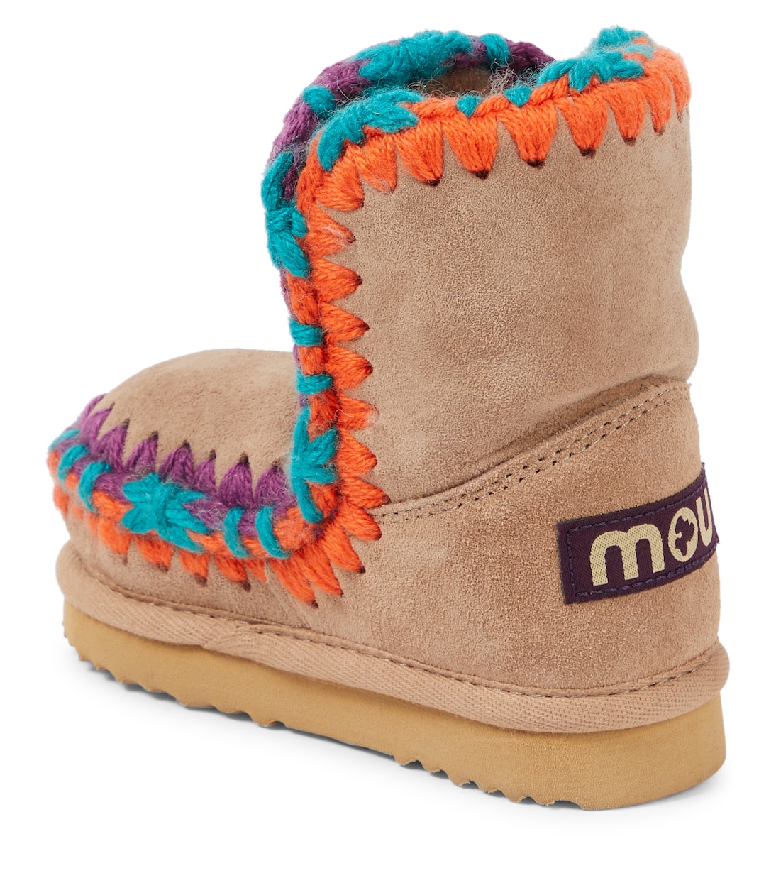 Stivaletti in suede con shearling | Mou Kids