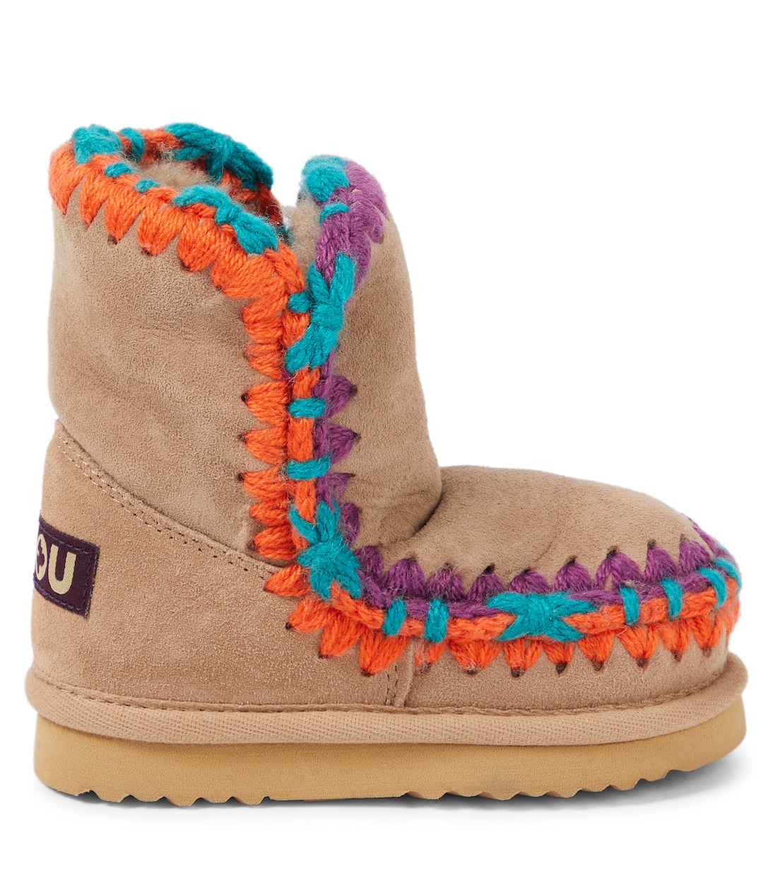 Stivaletti in suede con shearling | Mou Kids