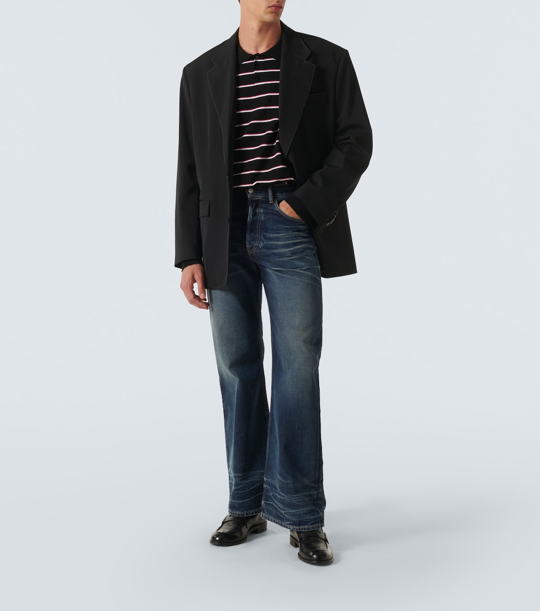 Jeans anchos 2021M de tiro medio | Acne Studios