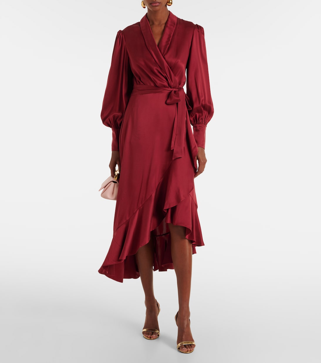 Wickelkleid aus Seidensatin | Zimmermann