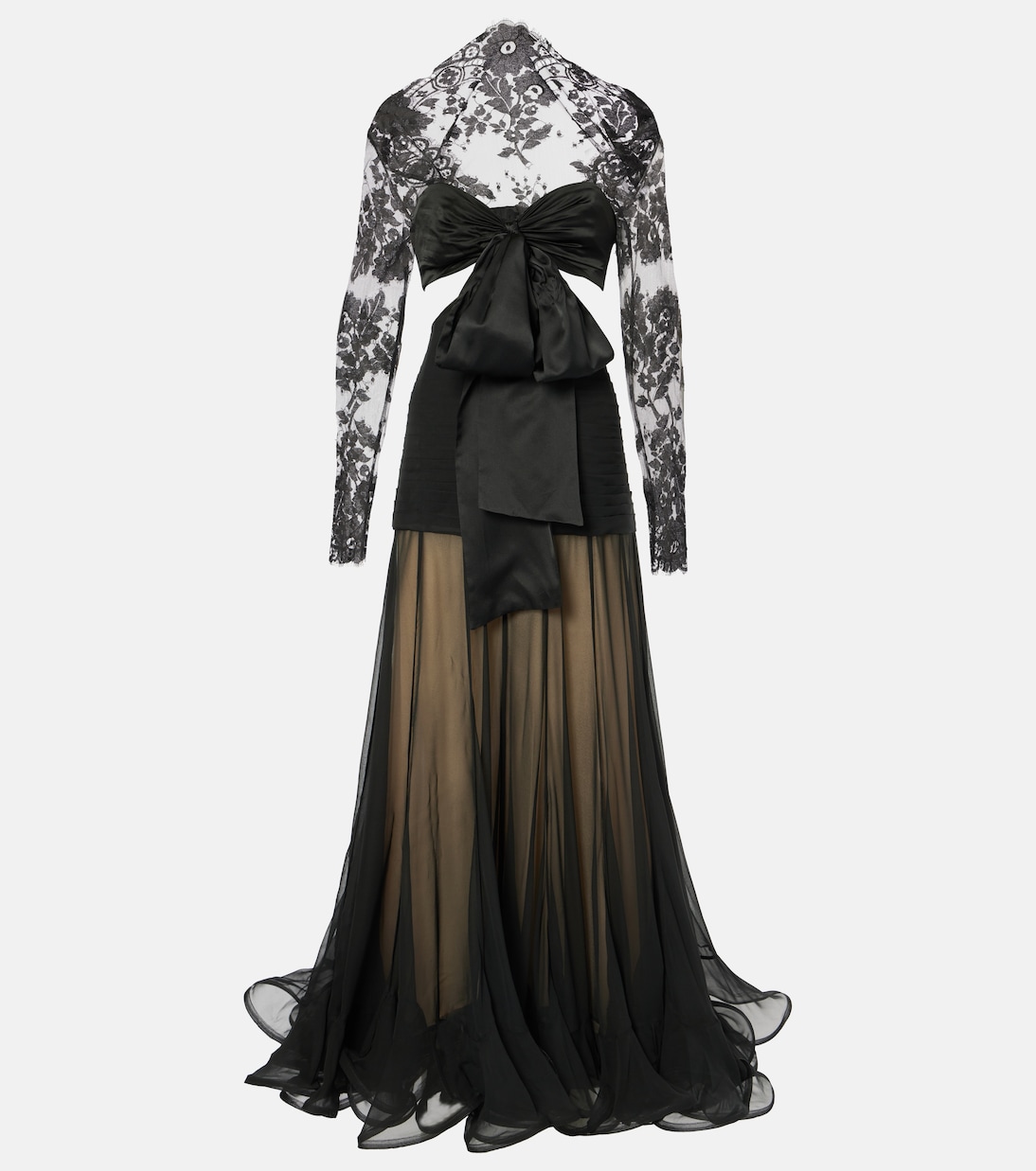 Abito lungo Illustration Flounce in seta | Zimmermann