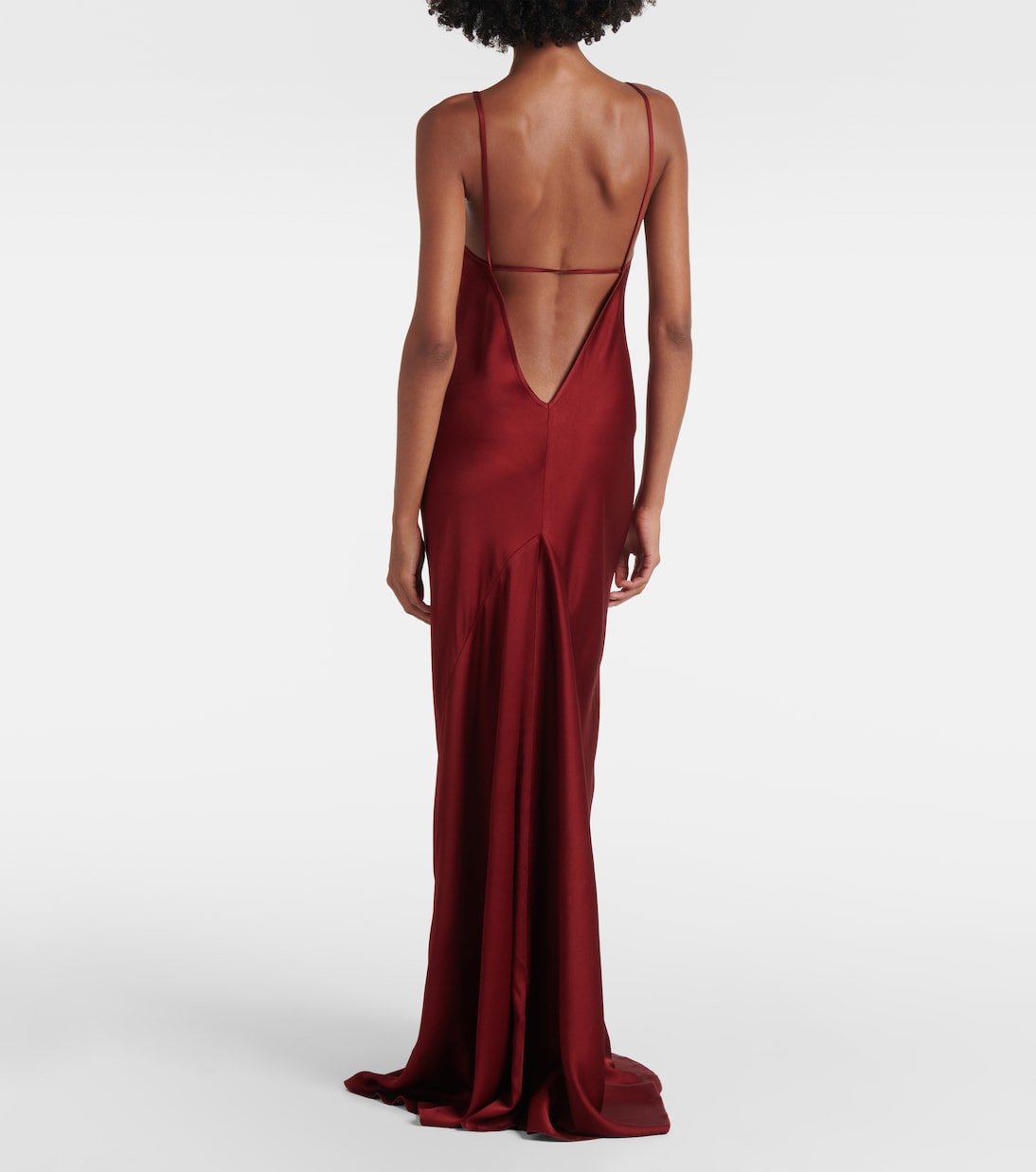 Robe longue en crêpe de satin | Victoria Beckham