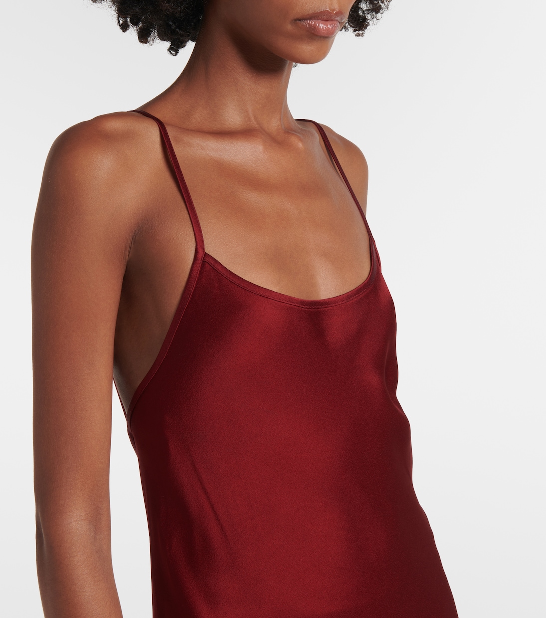 Robe longue en crêpe de satin | Victoria Beckham