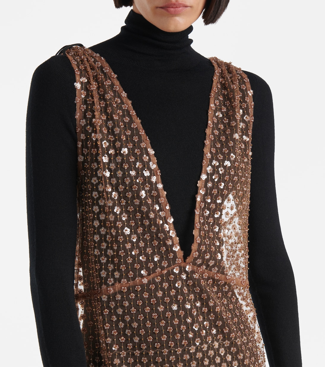 Midikleid Pure Glam aus Wolle mit Pailletten | Dorothee Schumacher