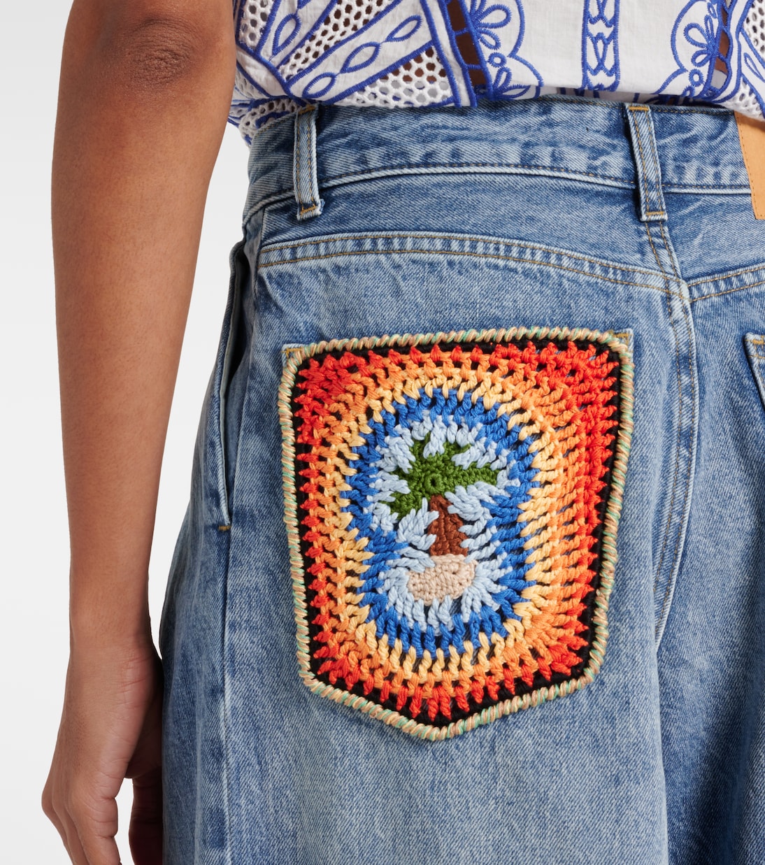 Jeans anchos Sunny de croché | Alanui