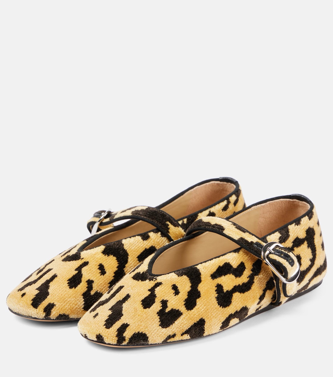 Scarpe Mary Jane in velluto con stampa leopardo BÉRYL per un look giovane e alla moda
