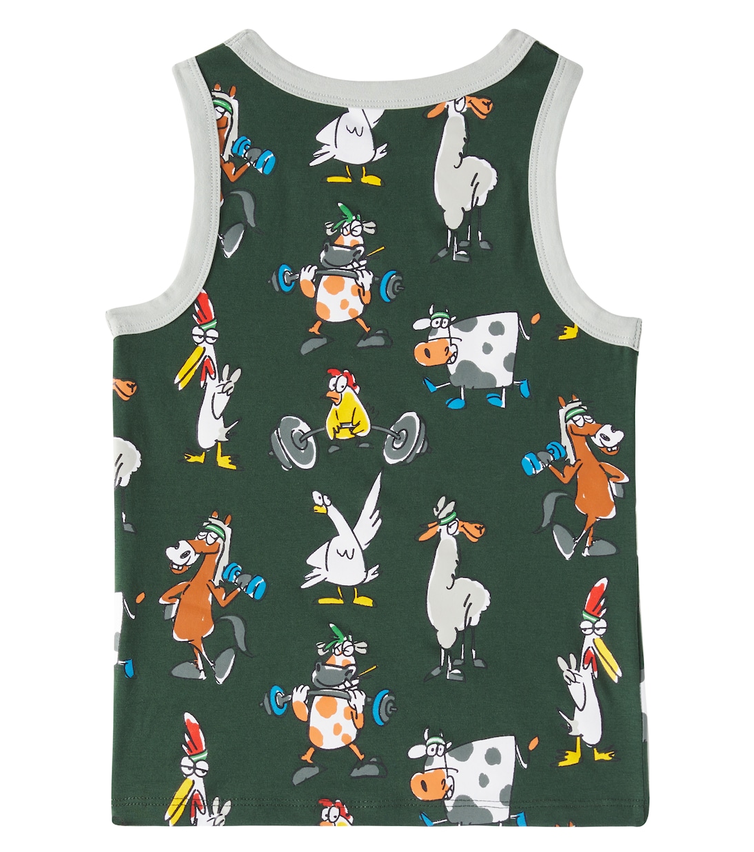Set of 7 cotton-blend jersey tank tops | Stella McCartney Kids