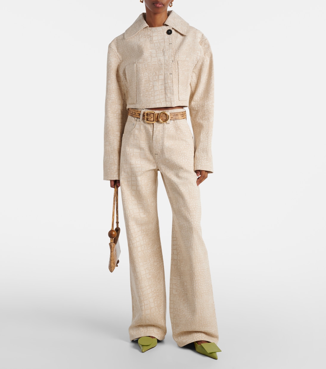 Jeans anchos efecto cocodrilo | Jacquemus
