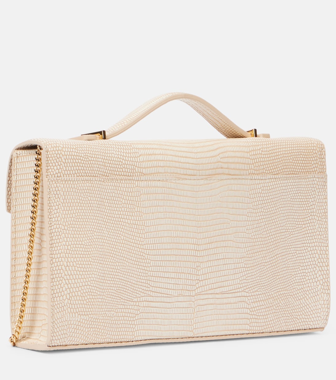 Vancouver croc-effect leather clutch | DeMellier