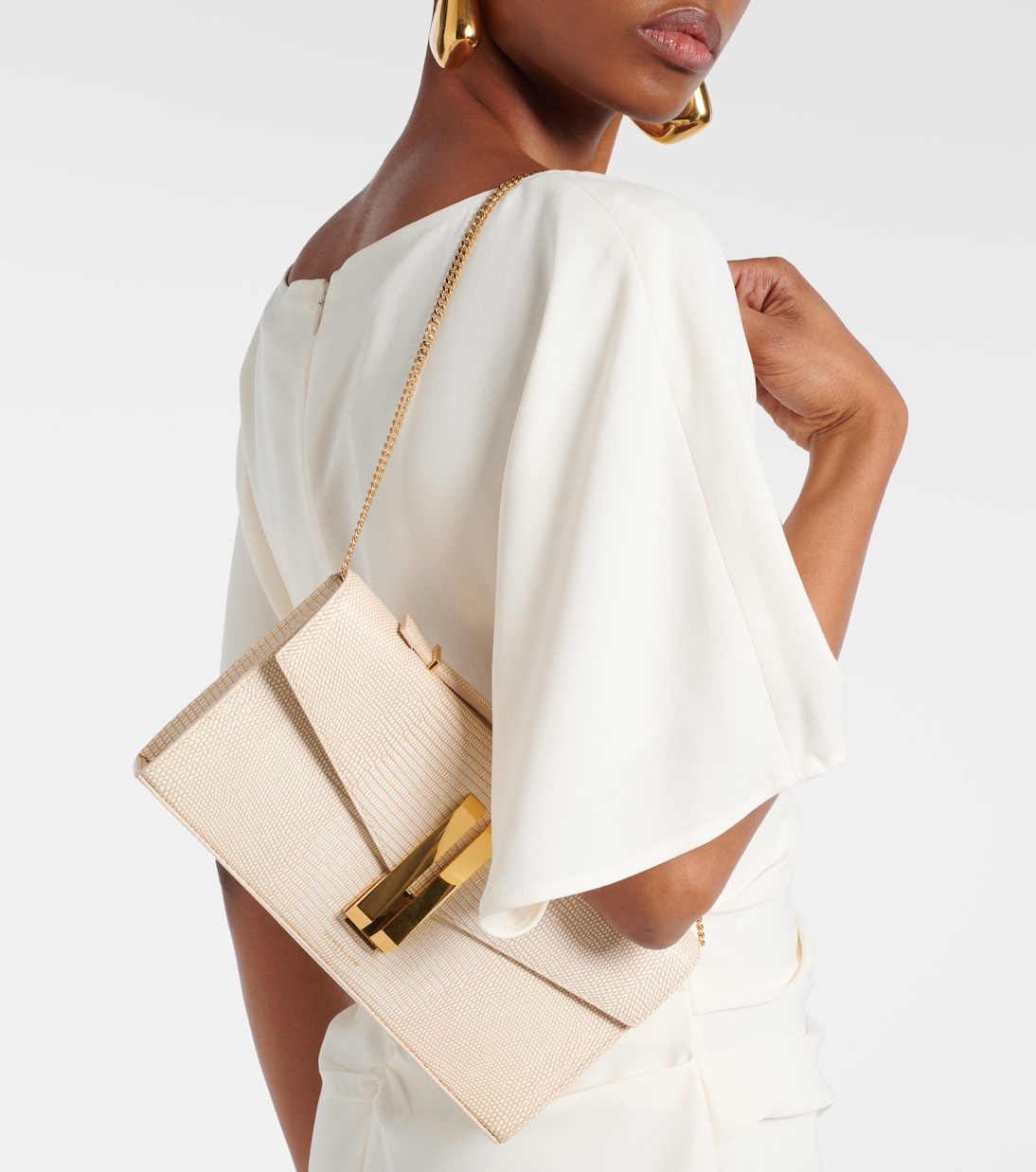 Vancouver croc-effect leather clutch | DeMellier