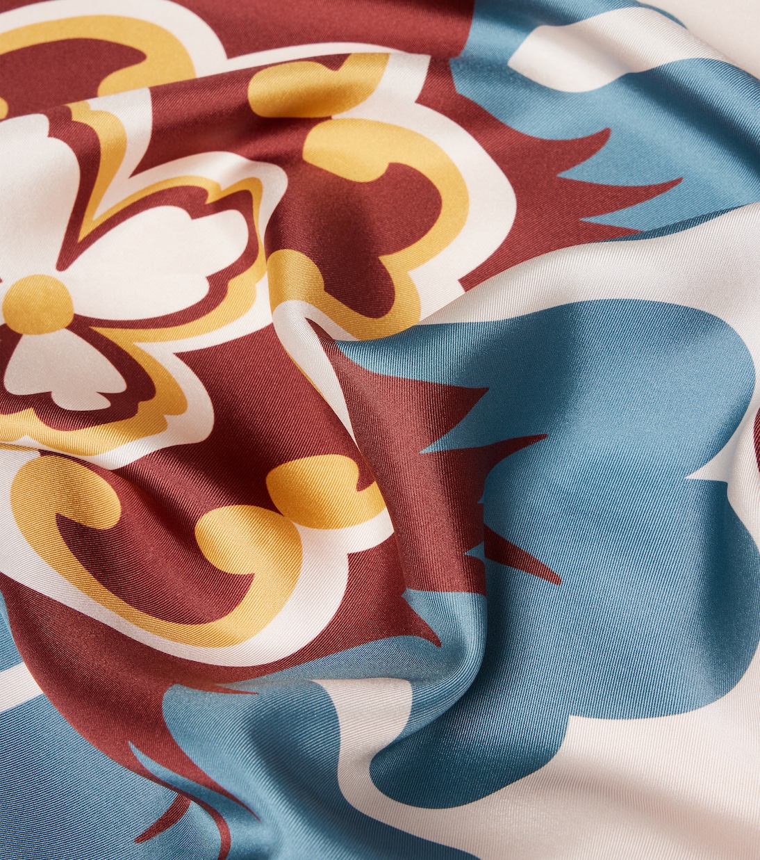 Foulard in twill di seta con stampa | La DoubleJ