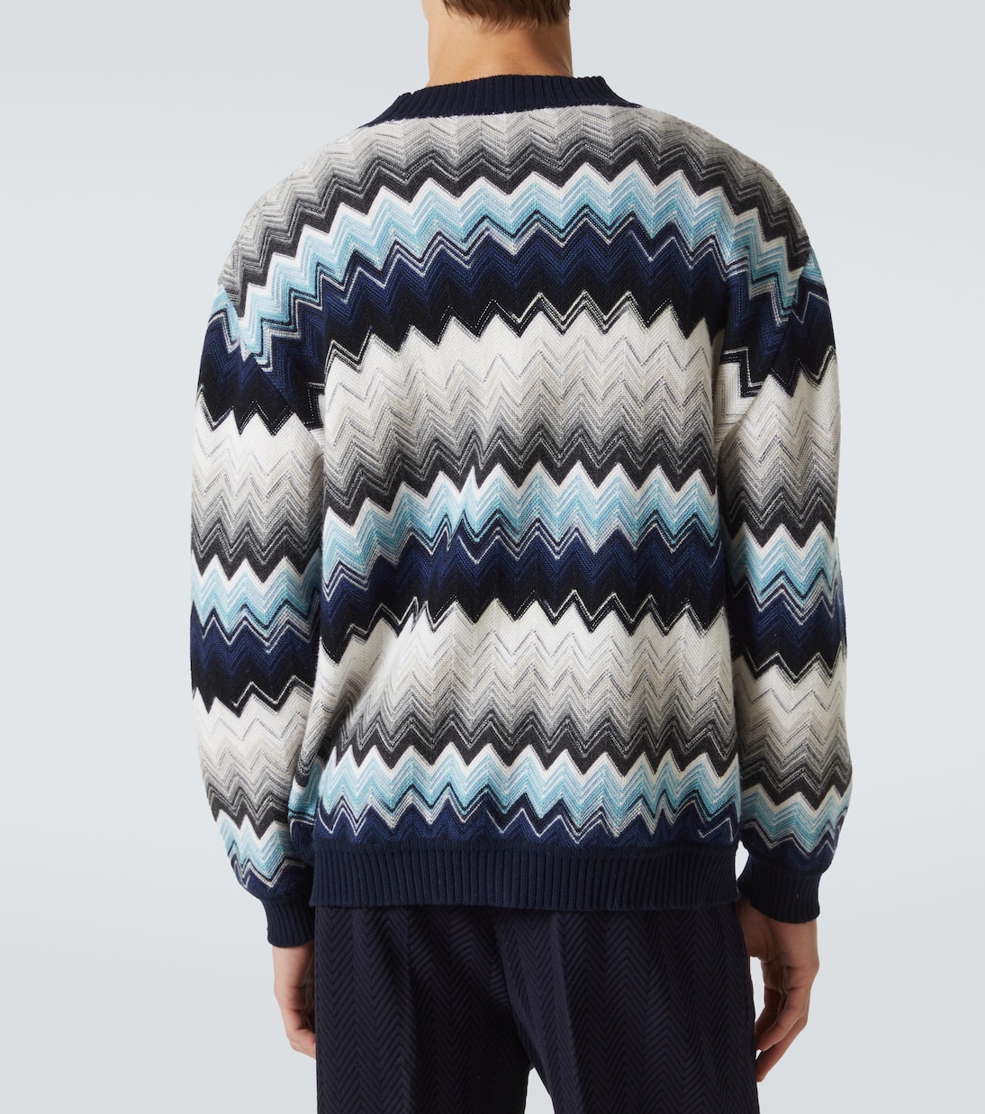 كارديغان من القطن والصوف المخلوط بنقشة زك زاك | Missoni