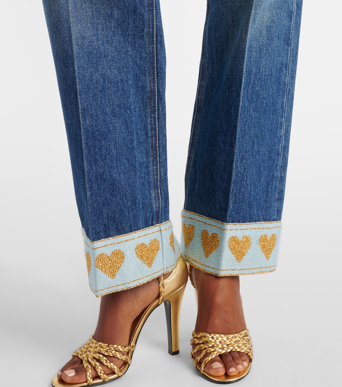 Jeans regular a vita media con decorazioni | Valentino