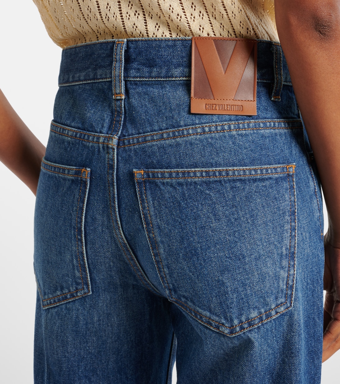 Jeans regular a vita media con decorazioni | Valentino