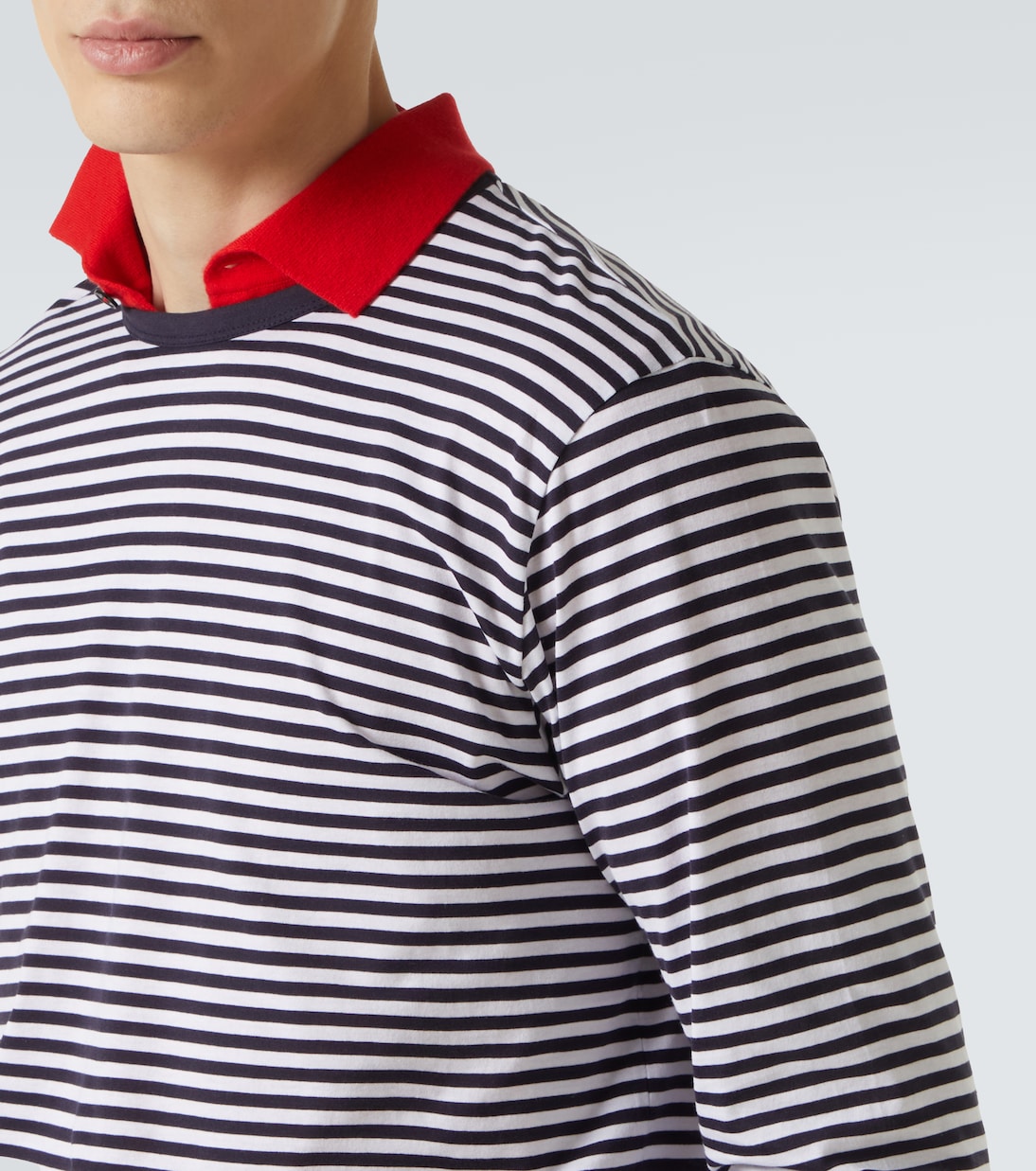 Striped cotton T-shirr | Sunspel