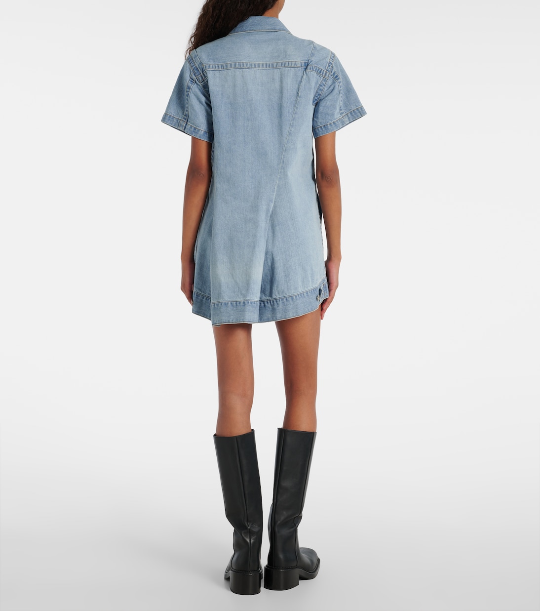 Vestido corto de denim deconstruido | Sacai