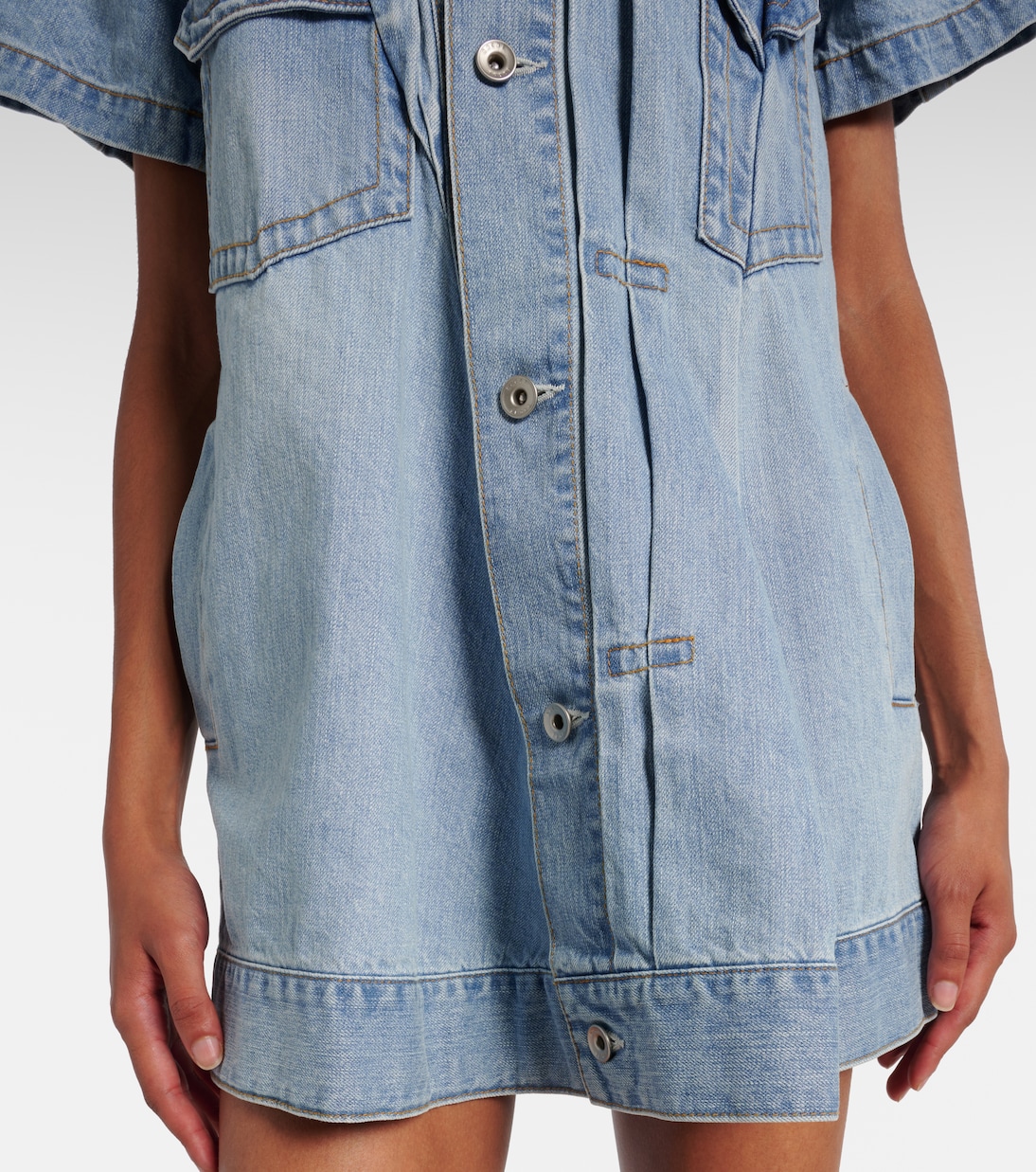 Vestido corto de denim deconstruido | Sacai