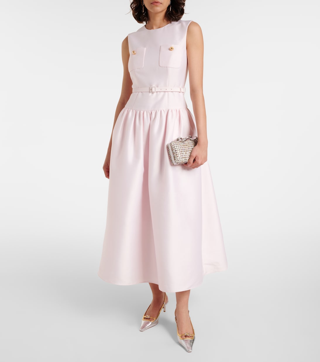 Bow Mini crystal-embellished clutch | Self-Portrait