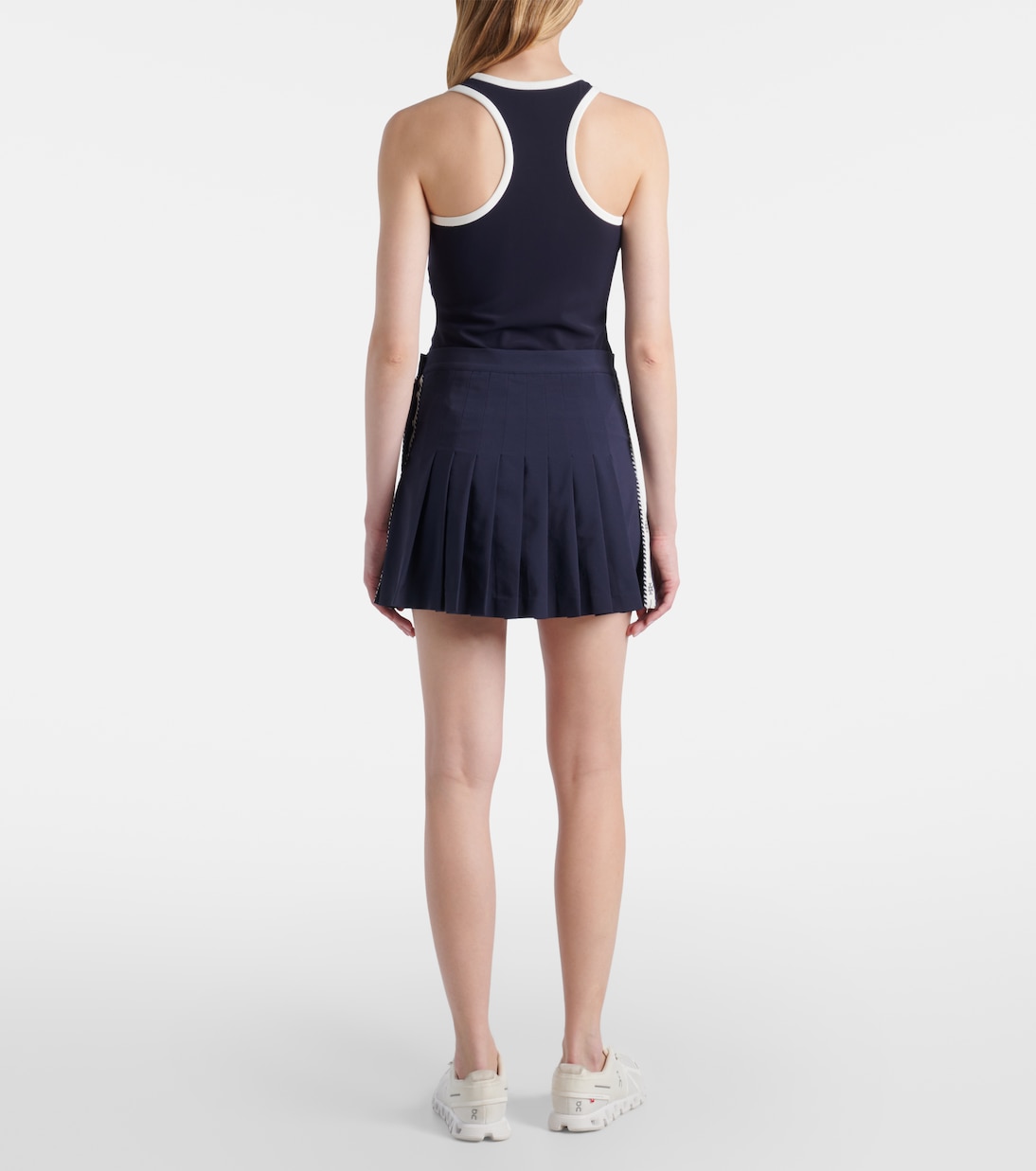 Pleated twill tennis skirt | Tory Burch