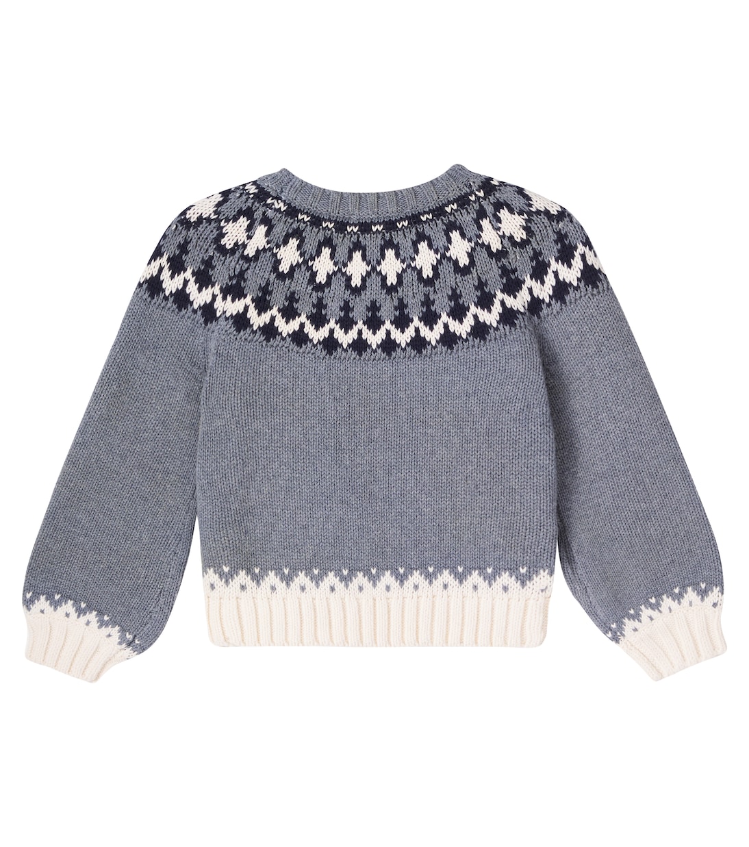 Intarsia cotton and wool sweater | Chloé Kids