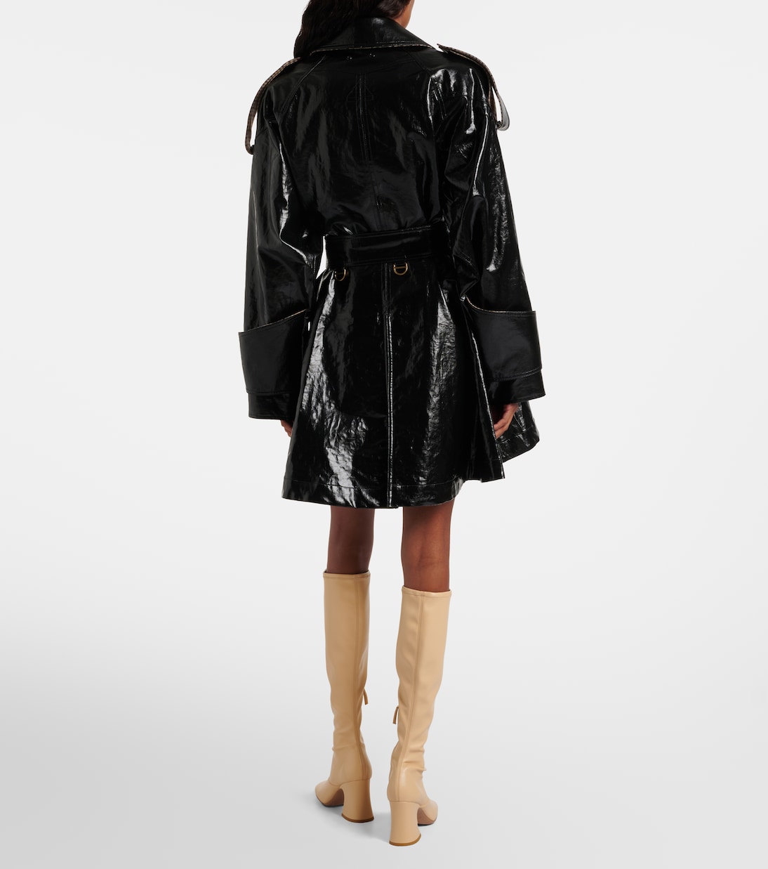 Belted double-breasted linen coat | Chloé