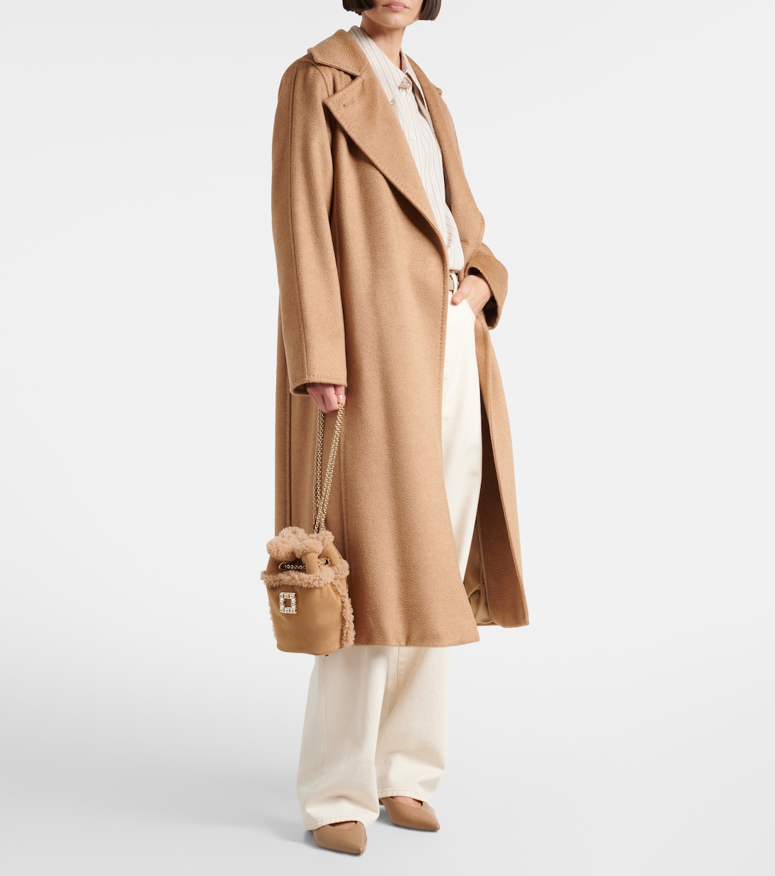 Très Vivier suede and shearling backpack | Roger Vivier