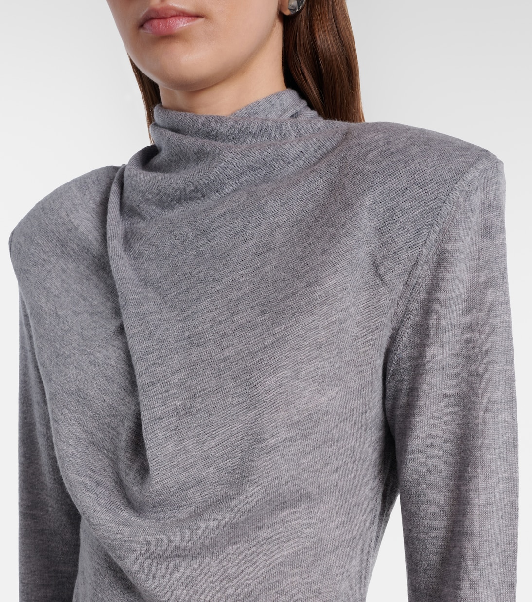 Jersey de cuello alto de lana virgen | The Attico