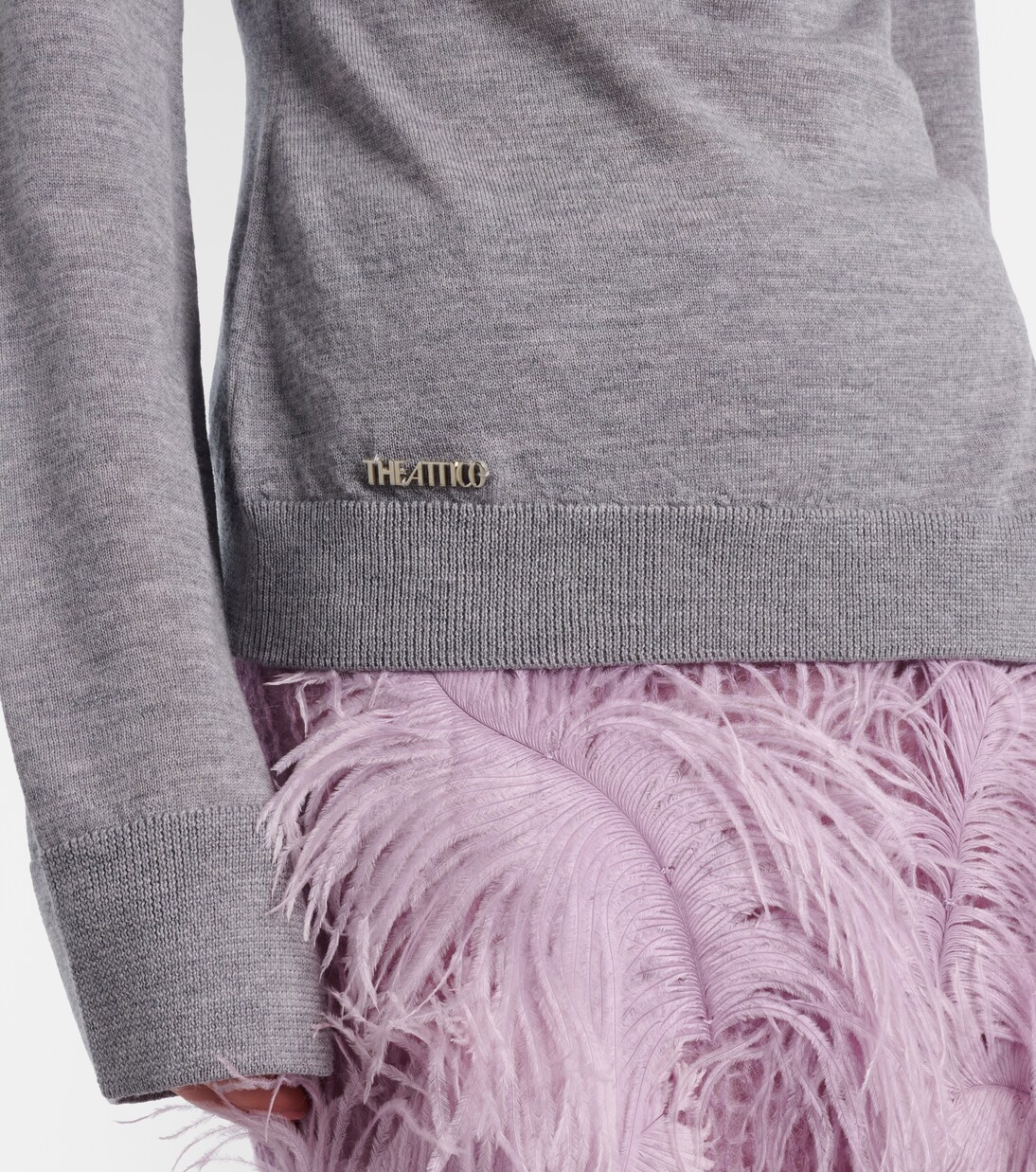 Jersey de cuello alto de lana virgen | The Attico