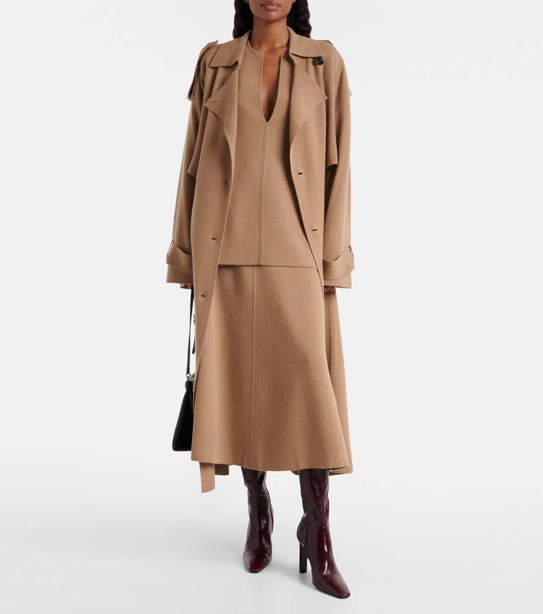 Wool and cashmere midi skirt | Jardin des Orangers
