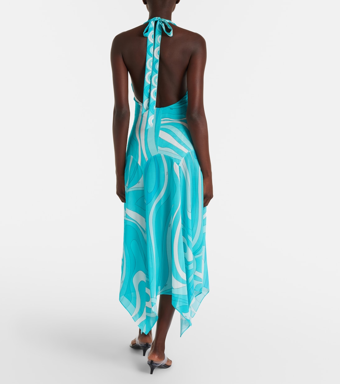 Abito midi Iride in jersey con scollo all’americana | Pucci