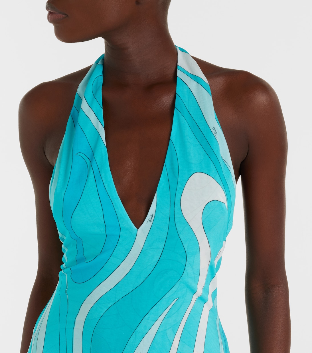 Abito midi Iride in jersey con scollo all’americana | Pucci