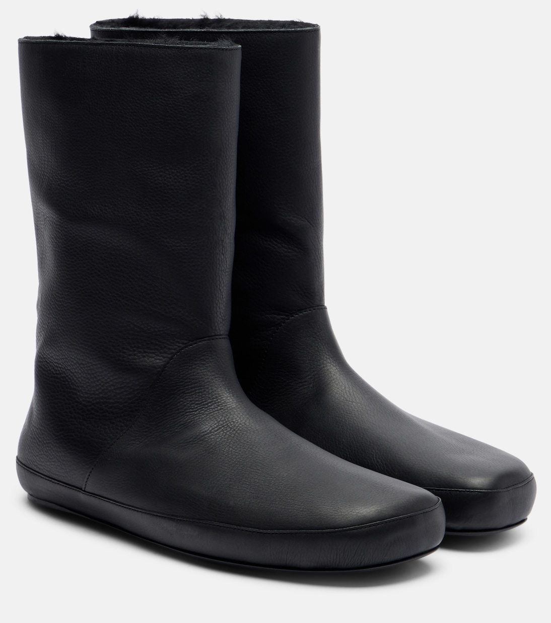 Toni shearling-lined leather ankle boots | The Row