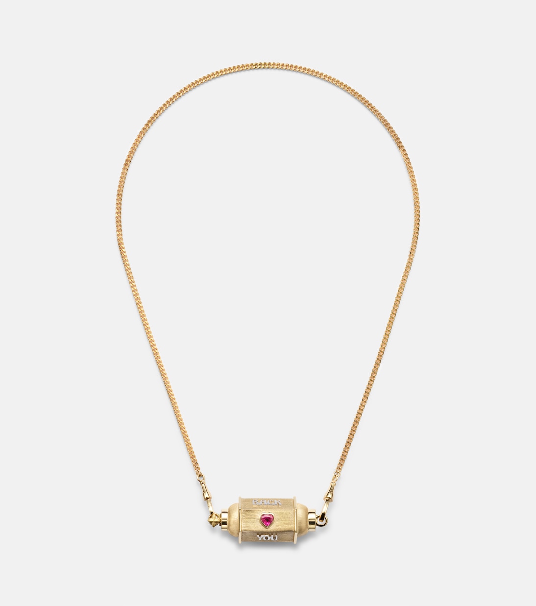 Love You 18kt gold pendant necklace with diamond and ruby | Marie Lichtenberg