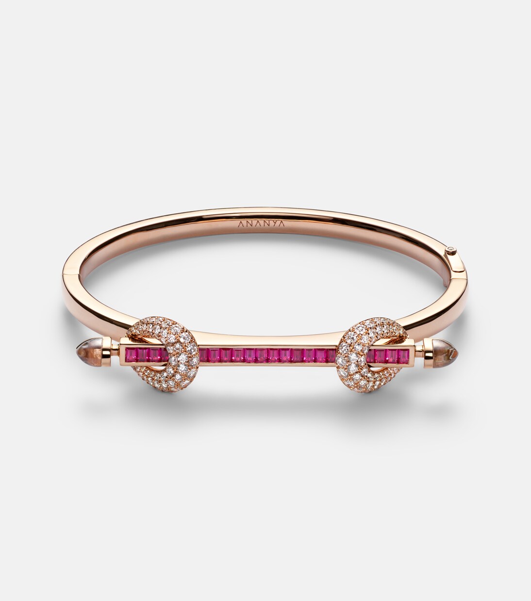 Chakra Icon 18kt rose gold bracelet with gemstones | Ananya
